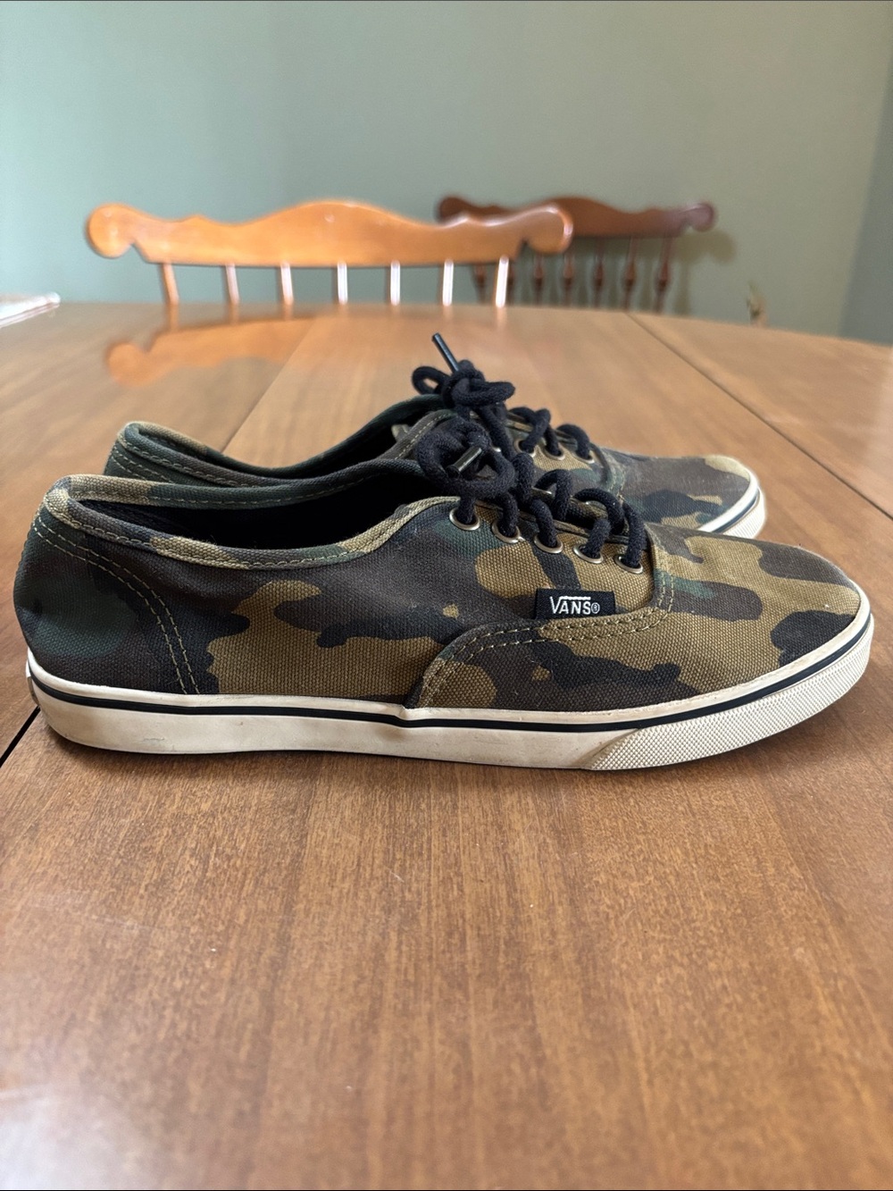 Vans Camo Canvas Low-Top Sneakers - Green & Black